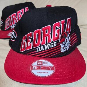 NFL Rare New Era Georgia Bulldogs Black & Red 9FIFTY Snapback Hat